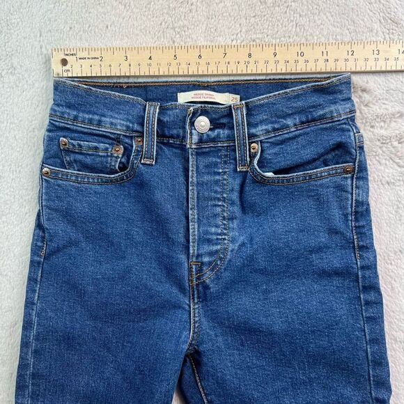 Levis Jeans Womens Size 25 Wedgie Skinny Raw Hem Ankle Button Fly - Picture 7 of 12